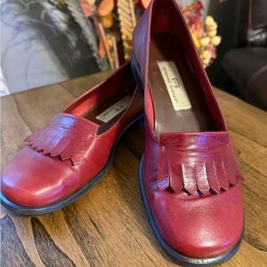 Etienne Aigner Deep Red Loafers